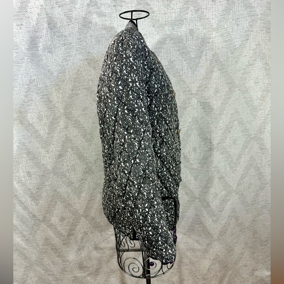 Vintage excel garment minneapolis quilted grey jacket with metal buttons size M - Picture 5 of 10